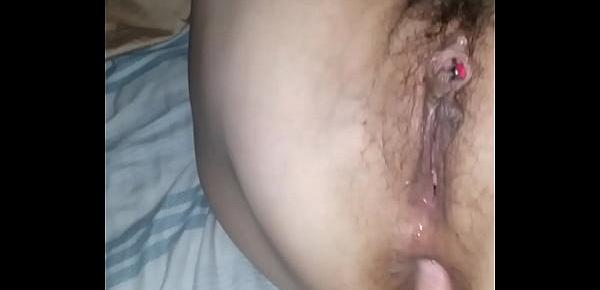  rimming and fingering wifes ass before fucking it while she is on the rag